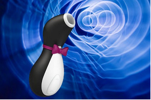 Vzduchový masážny prístroj Satisfyer Penguin vyvoláva vlny - štýlový masážny prístroj s ergonomickým dizajnom