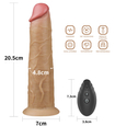 Rotačné 20 cm dildo s bezdrôtovým diaľkovým ovládaním
