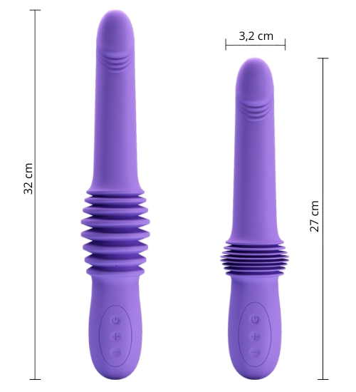 Fialový vibrátor s vratným pohybom