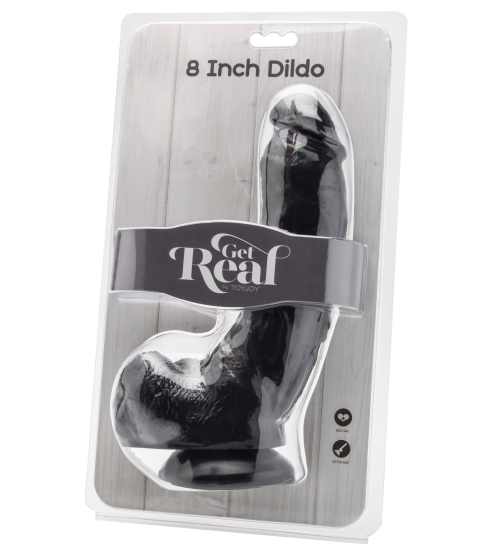 Veľké dildo čierne s prísavkou