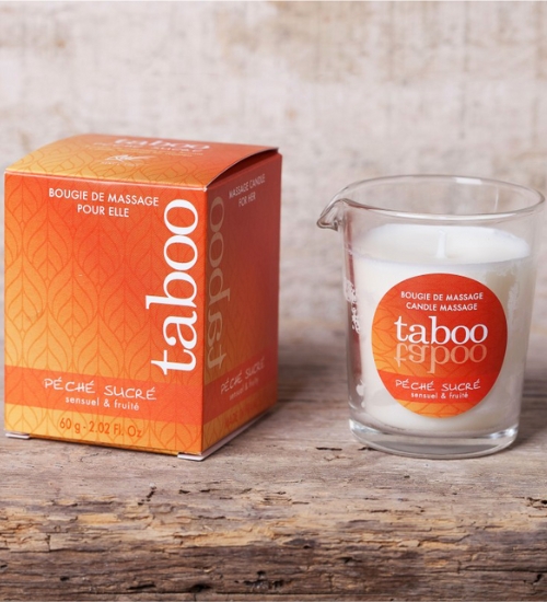 Masážna sviečka Taboo - sladká broskyňa