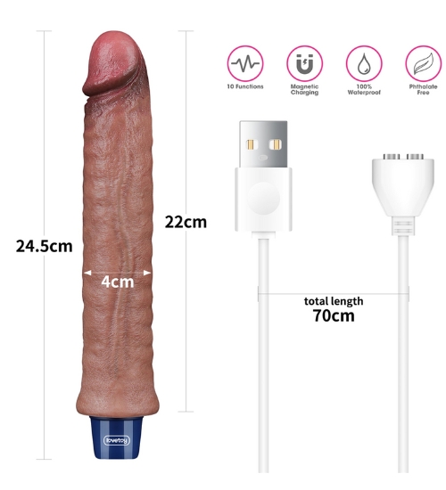 Šikovný realistický vibrátor 22 cm