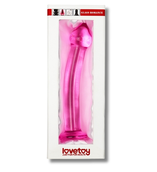 Ružové sklenené dildo