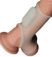 Vibračná biela čiapka na penis