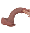 Silikónové dildo telovej farby s prísavkou