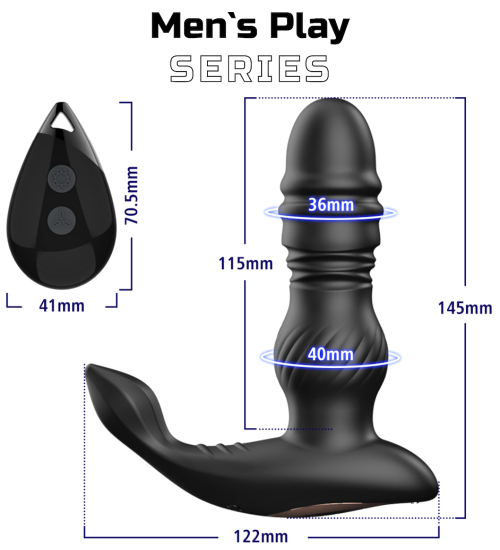 Masážny prístroj na prostatu ovládaný bezdrôtovým diaľkovým ovládaním