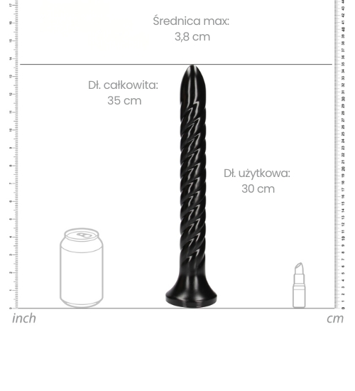 Obrovské špirálové análne dildo