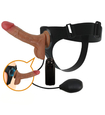 Realistické dildo s vibráciami a funkciou ejakulácie + opasok