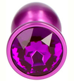 Fialový análny kolík s diamantmi