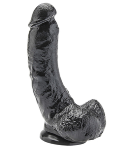 Veľké dildo čierne s prísavkou