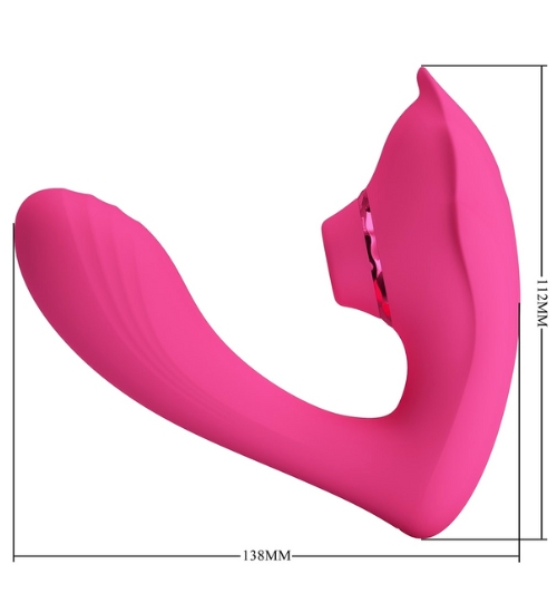 Vibrátor bodu G so stimulátorom klitorisu