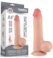 Dildo s semenníkmi a posuvnou kožou 