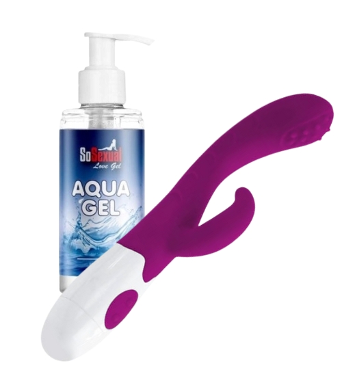 Vibrátor Deep Fantasy + Aqua Gel - klzný gél 150 ml