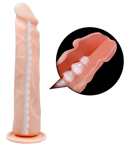 Dildo s chrbticou na prísavke