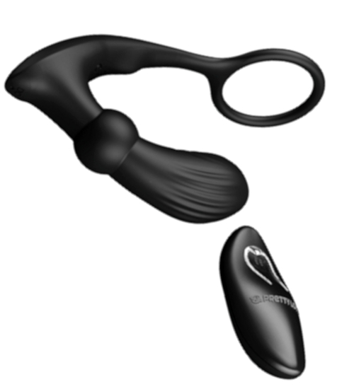 Masážny prístroj na prostatu s nástavcom na penis