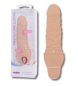Malý silikónový vibrátor telovej farby