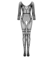 Čierny bodystocking s dlhými rukávmi