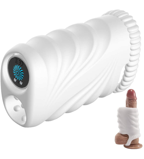 Mäkký masturbátor s výstupkami a vibráciami 