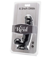 Čierne realistické dildo ,,6"