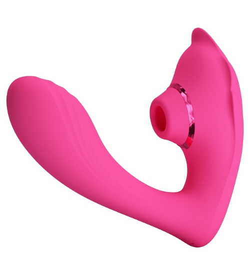 Vibrátor bodu G so stimulátorom klitorisu