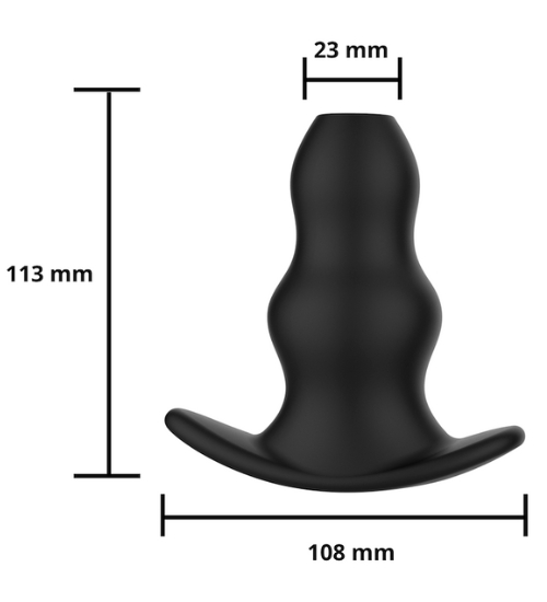Silikónový análny kolík s tunelom