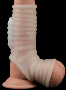 Rebrovaná podložka pod penis a semenníky 
