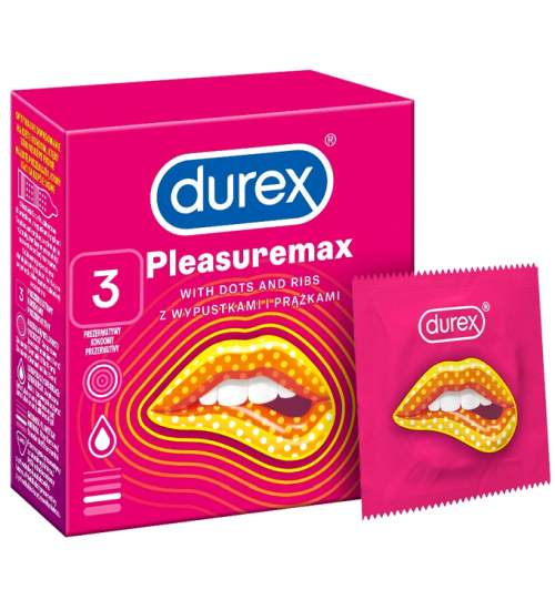 Kondómy Durex Pleasuremax Ribbed