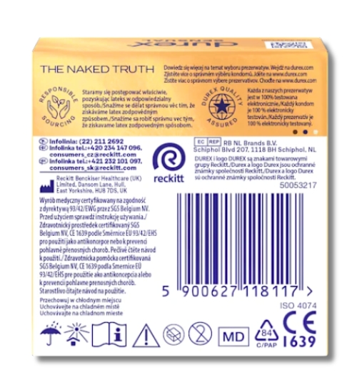 Super tenké Durex Sensual 3ks.
