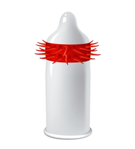 Egzo Hot Red čiapka na penis s hrotmi