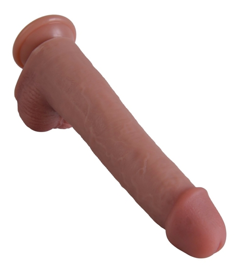 Flexibilné silikónové 24 cm dildo s prísavkou