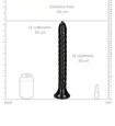 Obrovské špirálové análne dildo