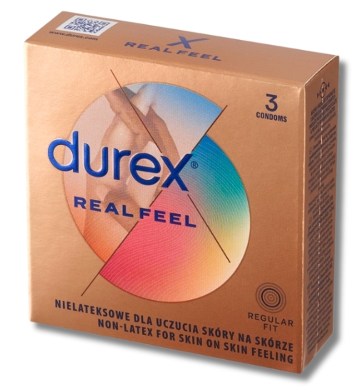 Nelatexové kondómy Durex Real Feel