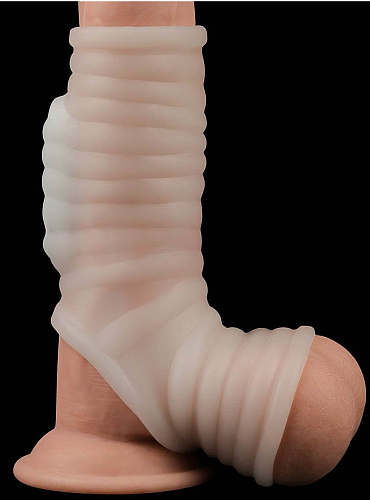 Rebrovaná podložka pod penis a semenníky 