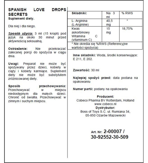 Španielske kvapky na pitie