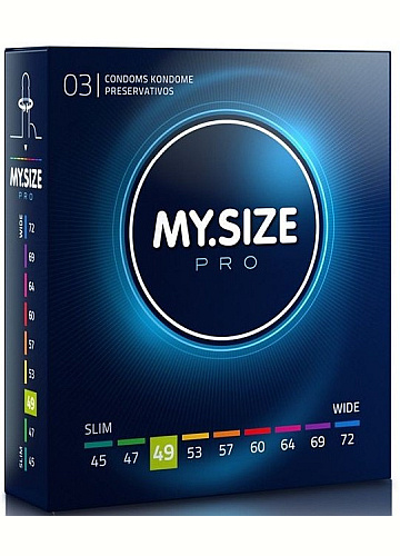 MOJE kondómy.SIZE Pro 49 mm - 3 ks