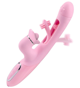 Trepotajúci sa ružový vibrátor