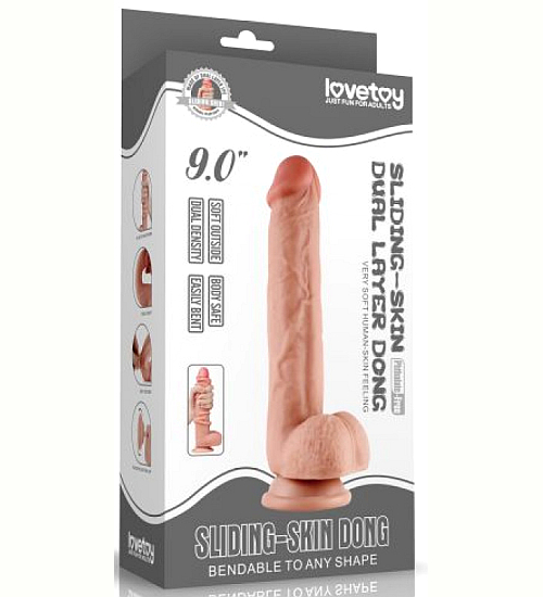 Realistické dildo s pohyblivou kožou