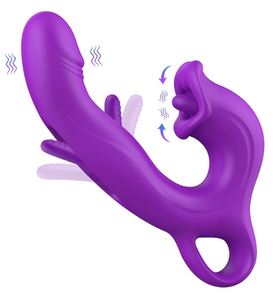 Fialový vibrátor s klapkami
