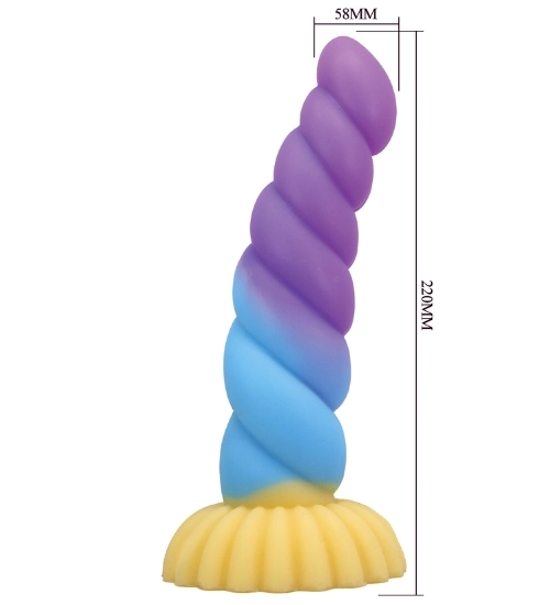 Farebné dildo jednorožec Power Monsters Unicorn 22 cm