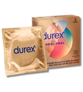 Nelatexové kondómy Durex Real Feel