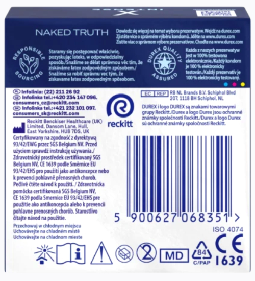 Durex intenzívne stimulujúce kondómy 3 ks