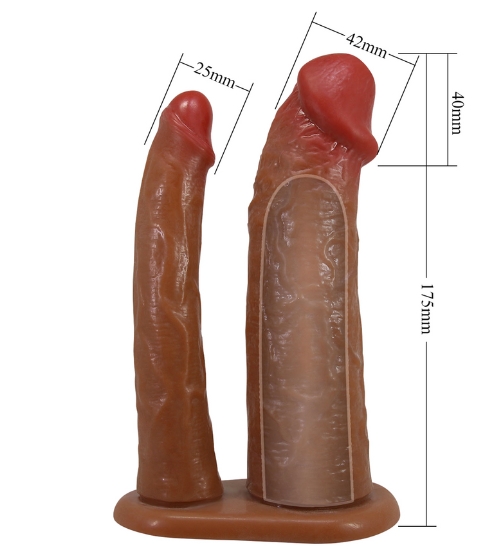 Dvojitý strap-on s mäkkými penismi