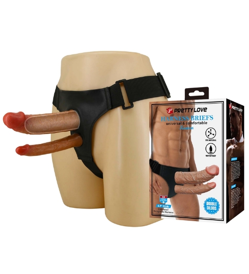 Dvojitý strap-on s mäkkými penismi