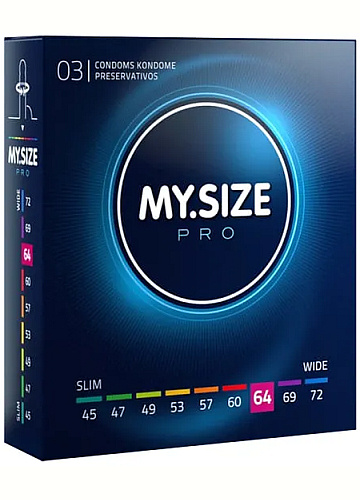 MOJE kondómy.SIZE Pro 64 mm - 3 ks