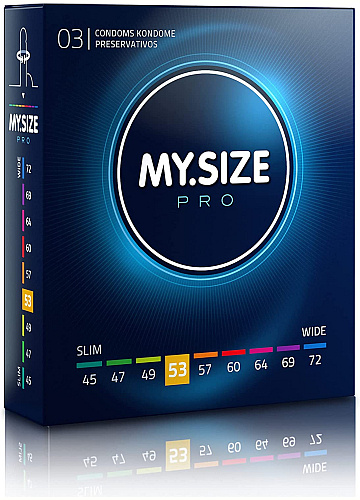 MOJE kondómy.SIZE Pro 53 mm - 3 ks