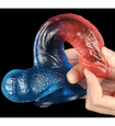 Dvojfarebné realistické dildo