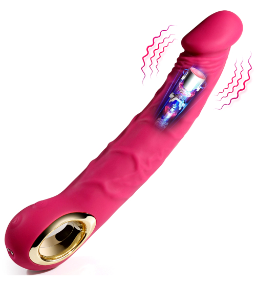 Realistický ružový vibrátor - 10 vibračných režimov