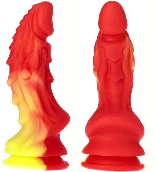 Ohnivé dildo s prísavkou