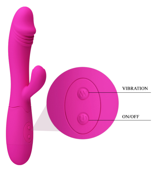 Ružový vibrátor USB