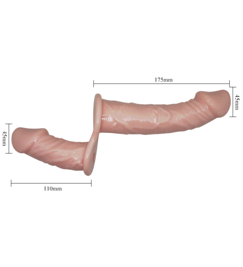 Dvojitý penis s opaskom a vibráciami